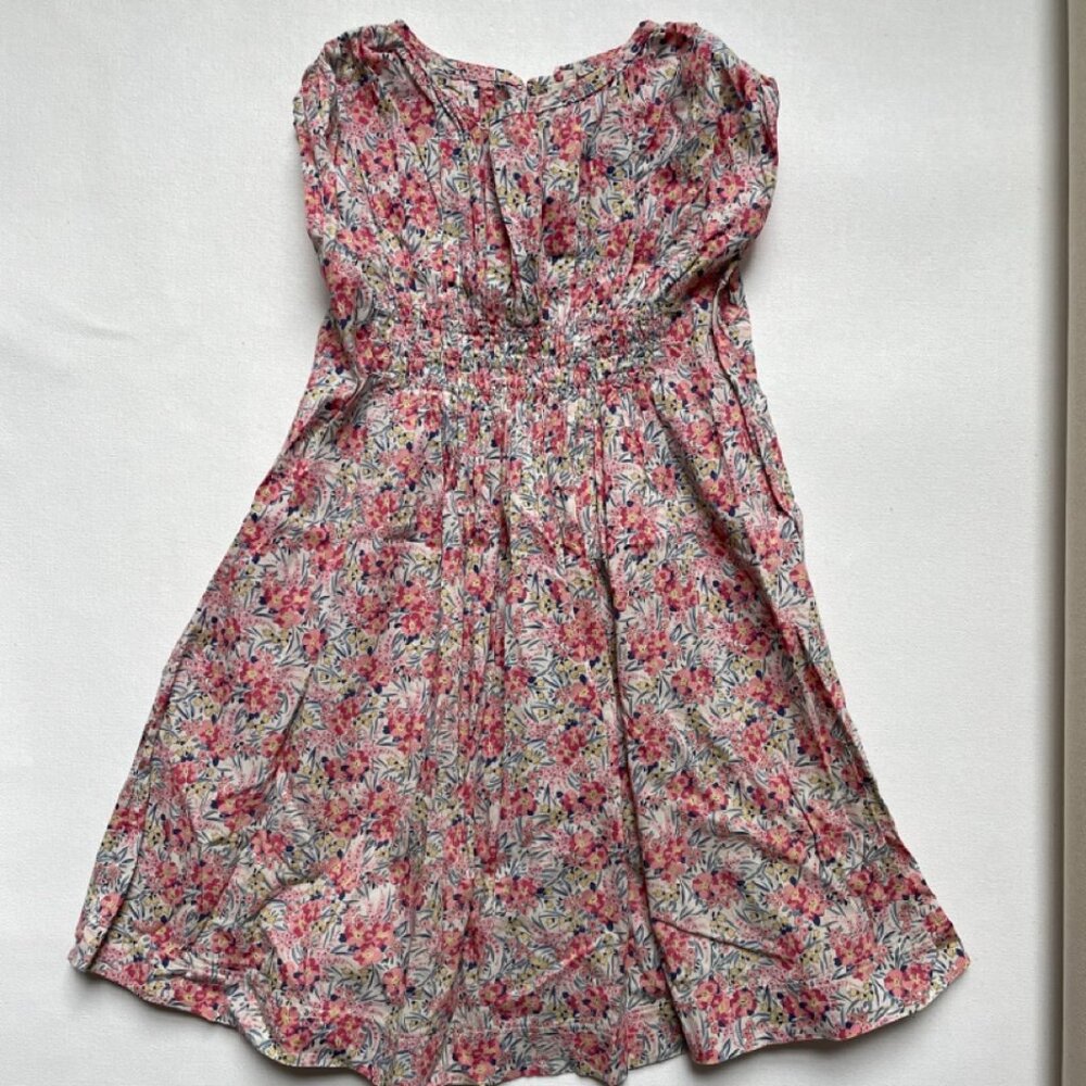 mabo liberty cotton lawn dress with ruched empire waist | size 6-7